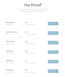 Pricing Table Website Templates