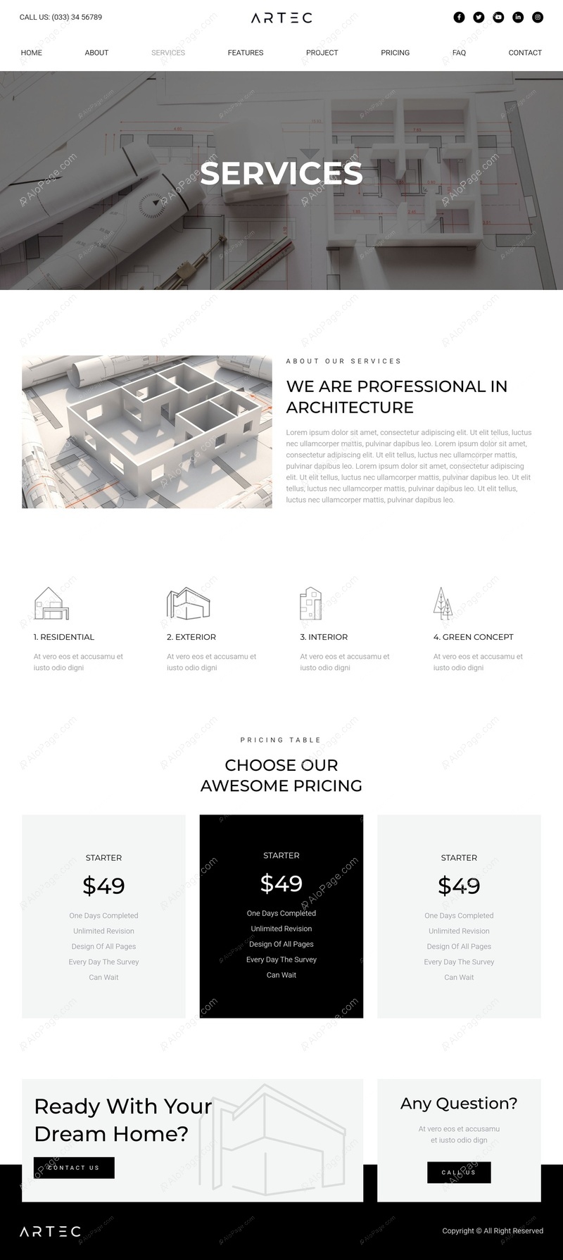 Expert Architectural Services For Your Dream Home Website Template