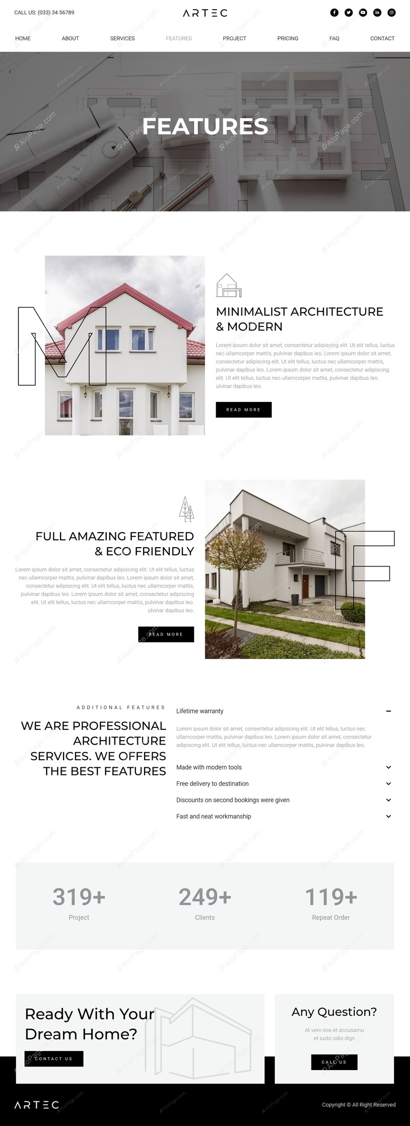 Modern Minimalist Architecture And Design Ideas Website Template