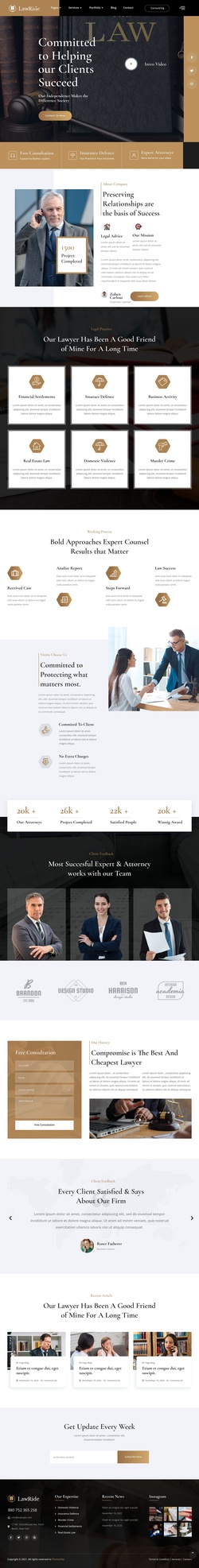 Corporate & Law Website Templates