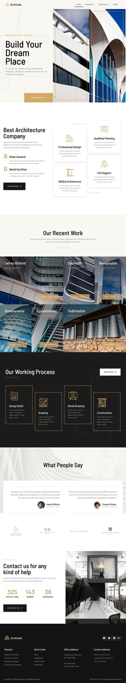 Architecture & Building Website Templates