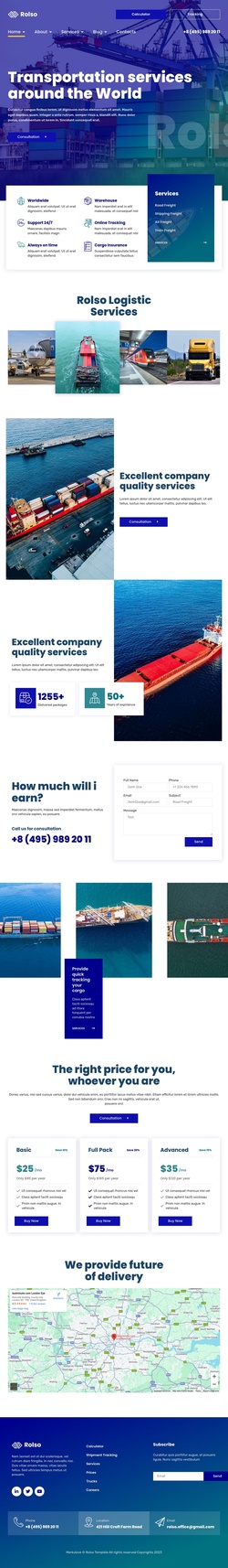 Cars & Transportation Website Templates