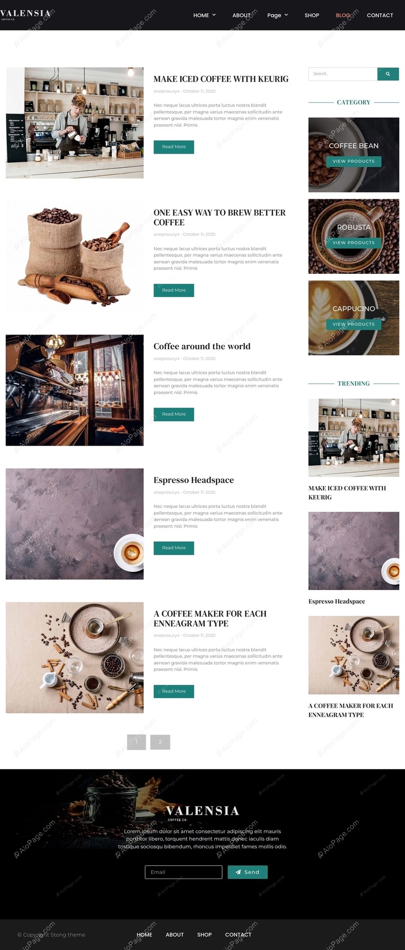 Brewing Perfect Coffee: Tips And Recipes Website Template