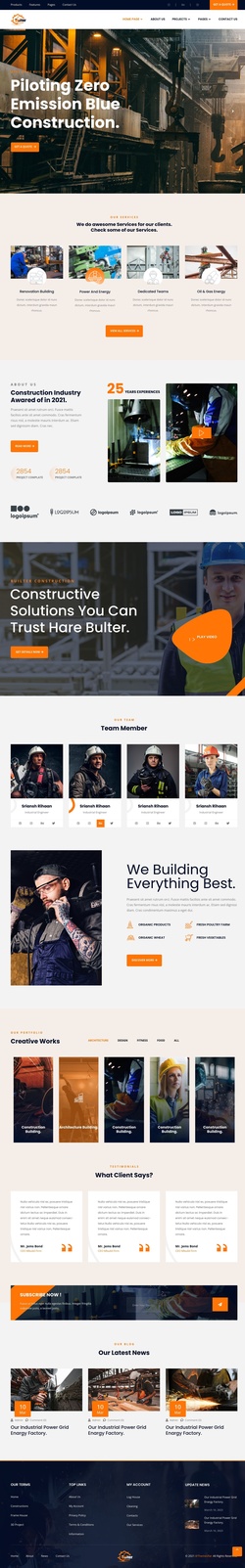 Architecture & Building Website Templates