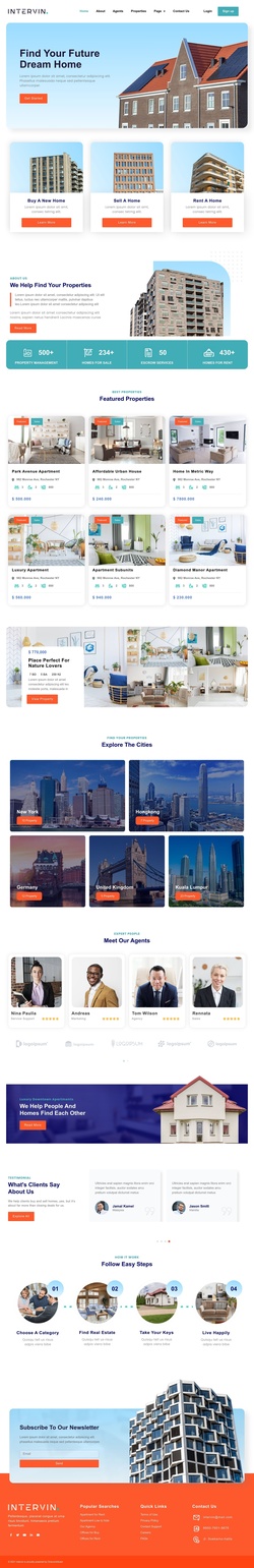 Real Estate & Property Website Templates