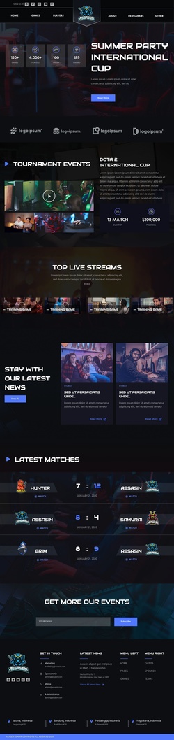 Entertainment & Media Website Templates