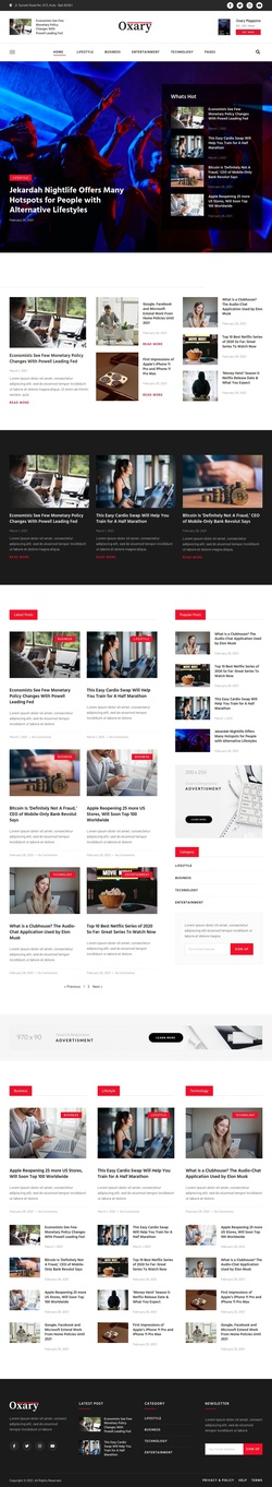 News & Magazines Website Templates