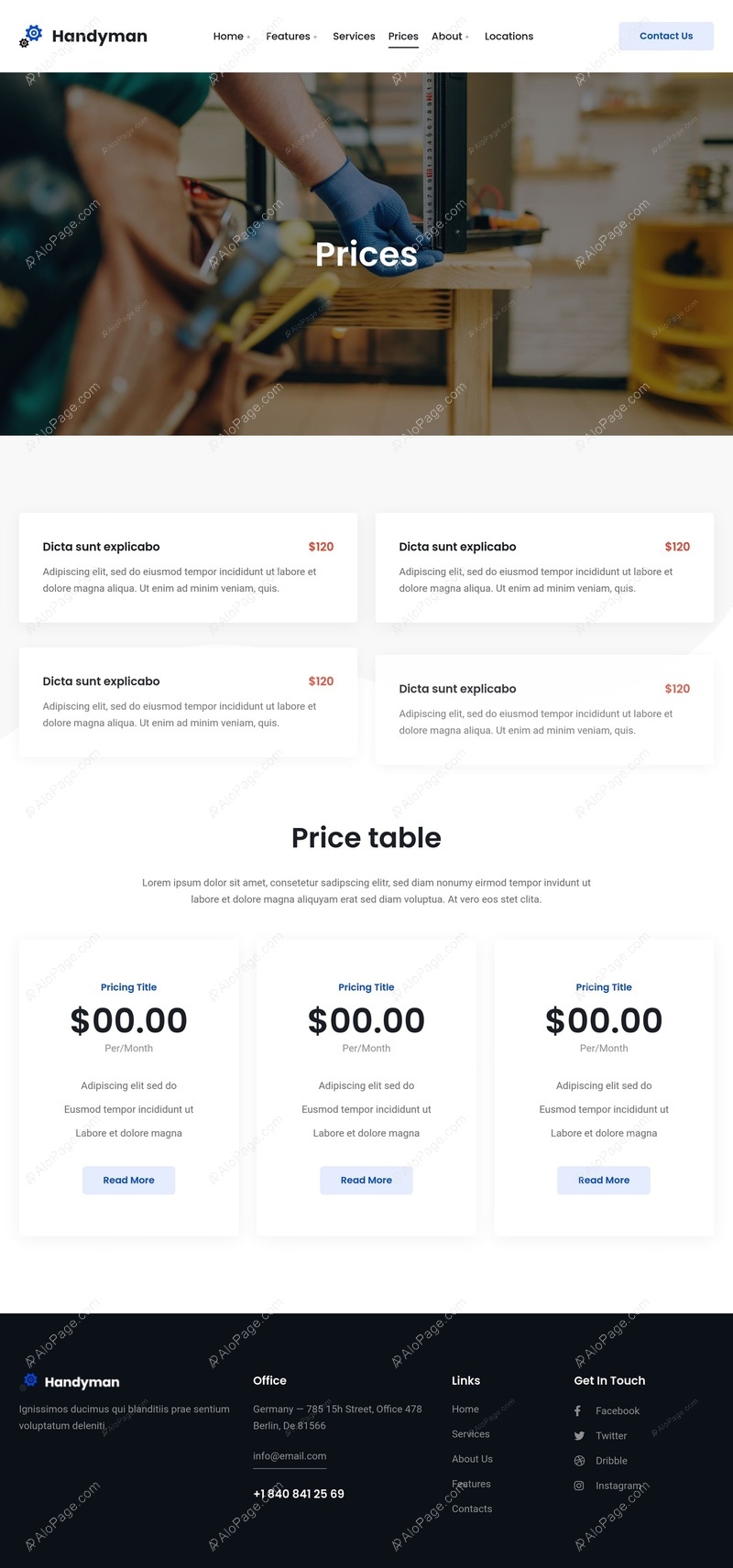 Affordable Handyman Services For Your Home Website Template