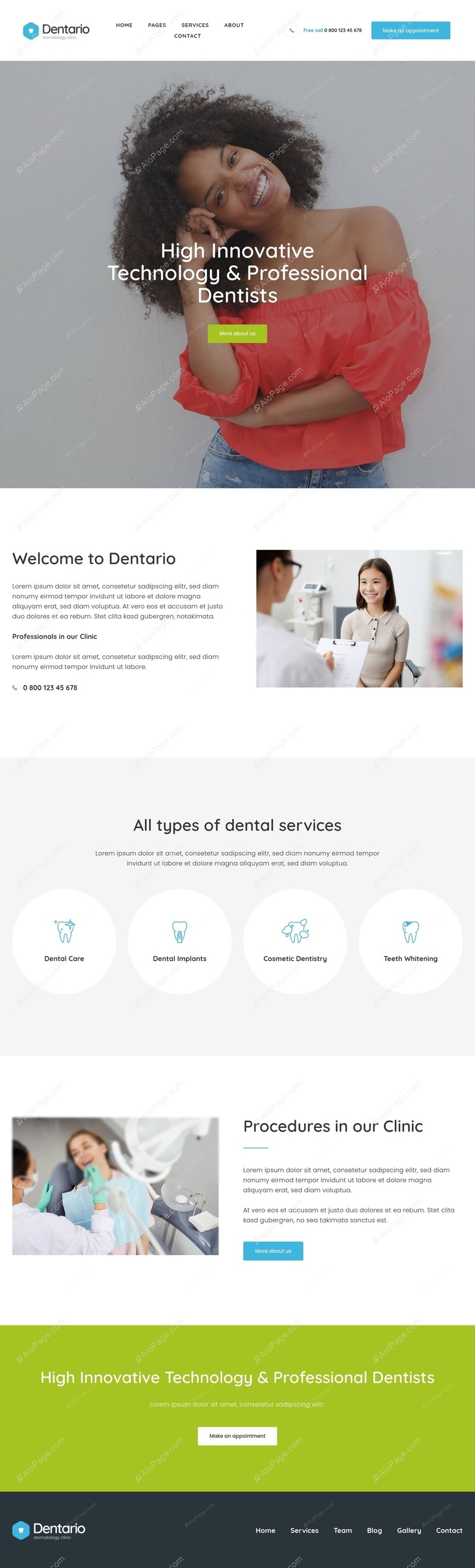 Advanced Dental Care & Modern Treatments Website Template