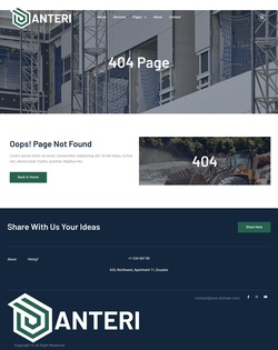 Concrete Services: 404 Error Page