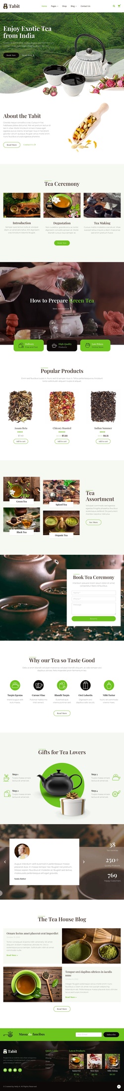 Food & Restaurant Website Templates