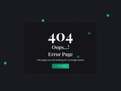 Elegant 404 Error Page