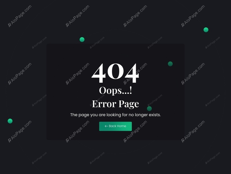 Elegant 404 Error Page Website Template