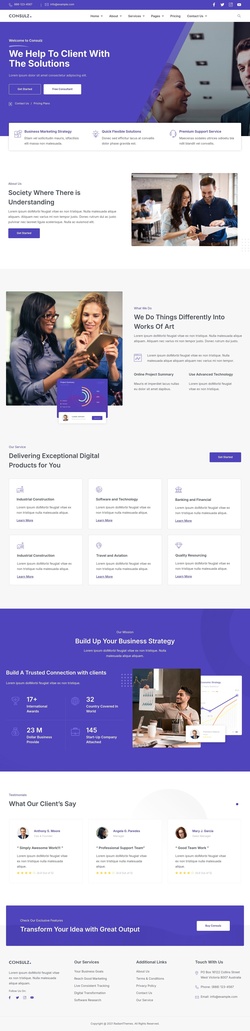 Business & Services Website Templates