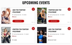 Event List Website Templates