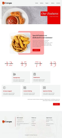 Food & Restaurant Website Templates