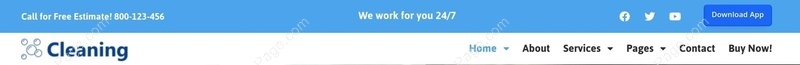 Effortless Cleaning Services Header Website Template