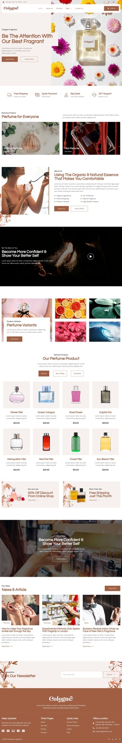 Fashion & Beauty Website Templates