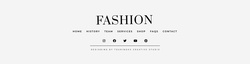 Elegant Fashion Header With Social Icons