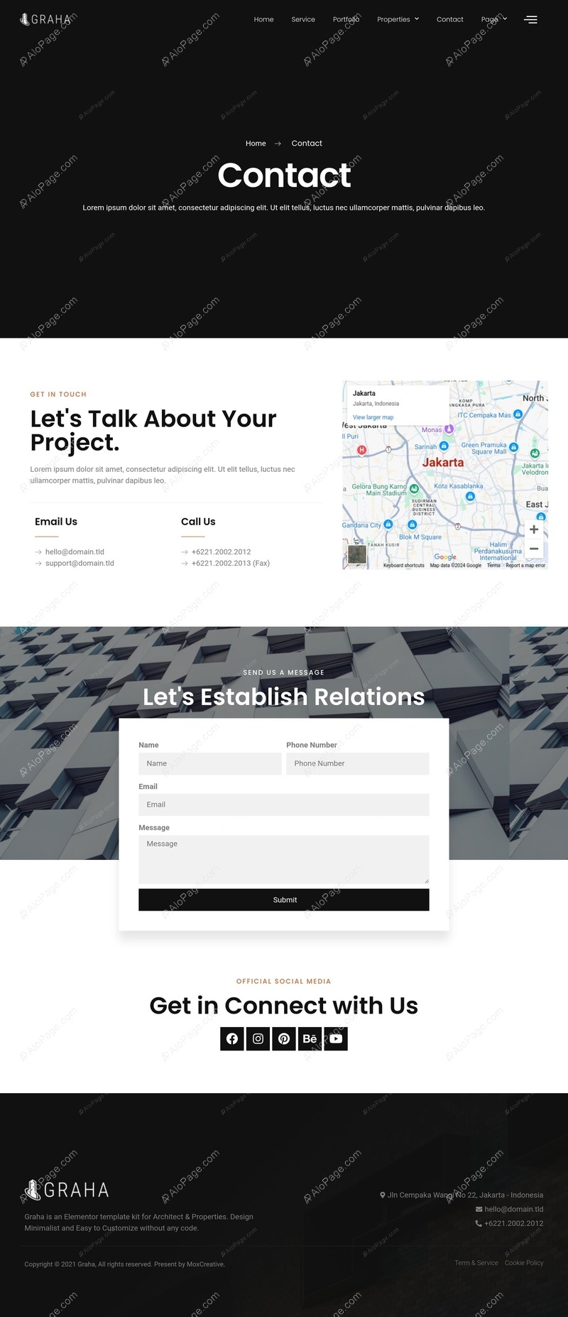 Establish Connections In Architecture Website Template