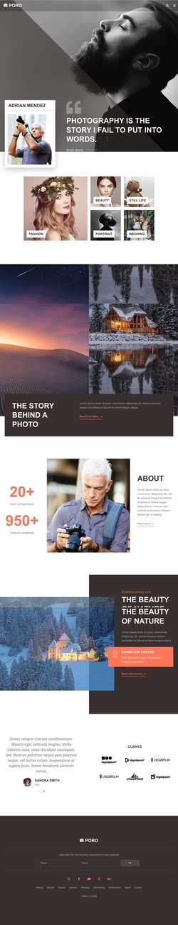 Photography & Video Website Templates