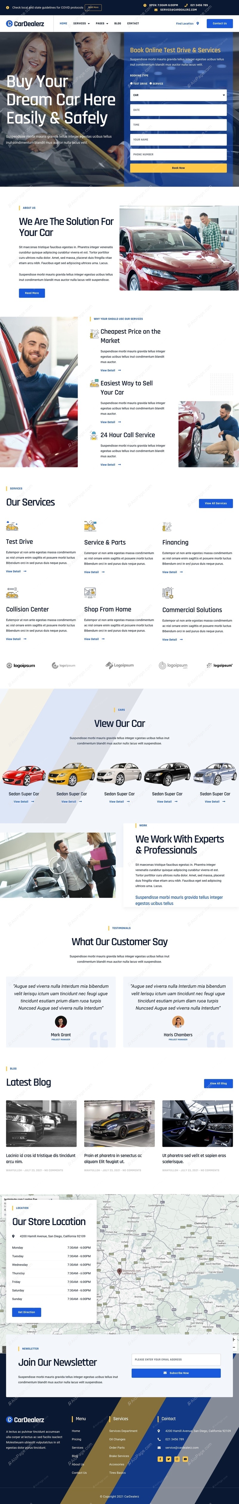 Discover Your Perfect Vehicle With Ease Website Template