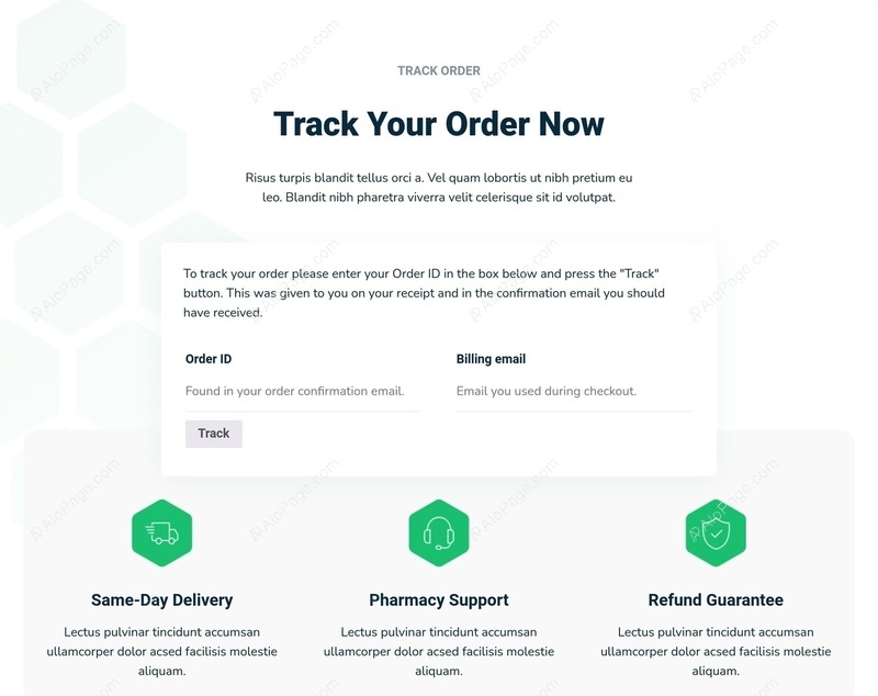 Order Tracking & Support Website Template