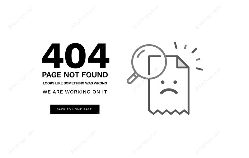 Error Page With Iconic Illustration Website Template