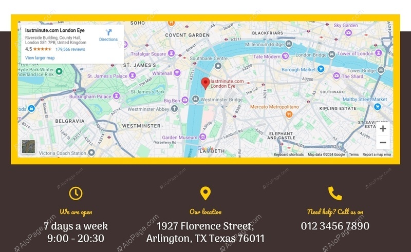 Find Us In Arlington - Location & Hours Website Template