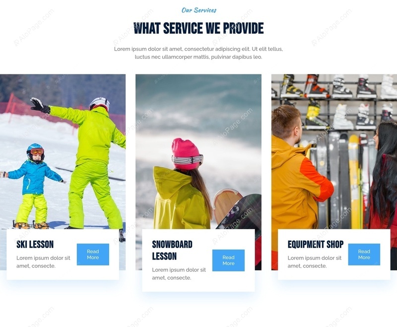 Explore Our Top-Demand Ski And Snowboard Lessons Website Template