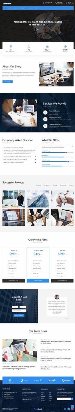 Finance & Consulting Website Templates