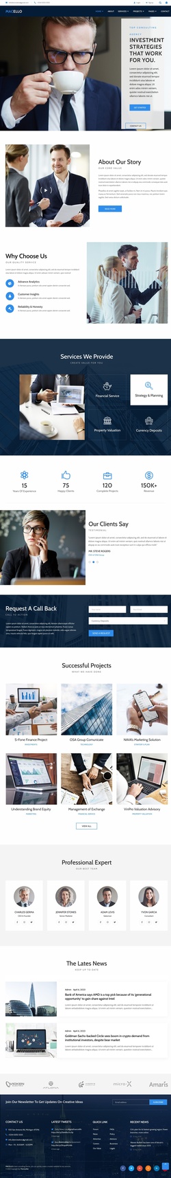 Finance & Consulting Website Templates