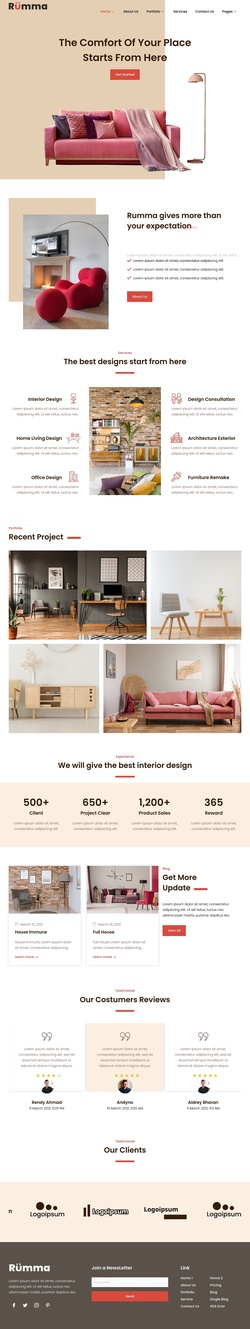 Design & Interior Website Templates