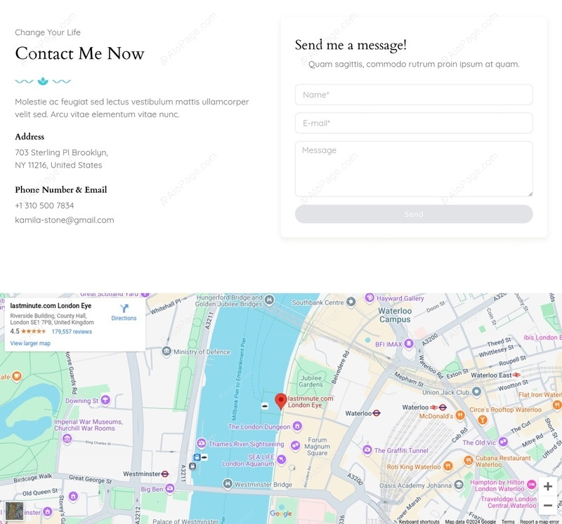 Get In Touch With Interactive Map Website Template