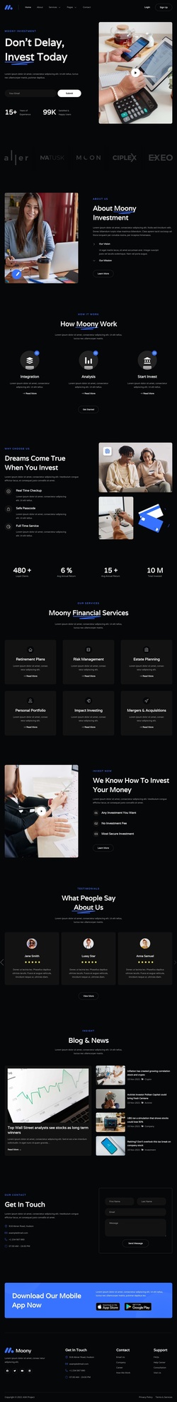 Finance & Consulting Website Templates